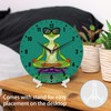 SPUNKER Wall Clock,Funny Frog Wall Clocks for Living Room Decor,Yoga