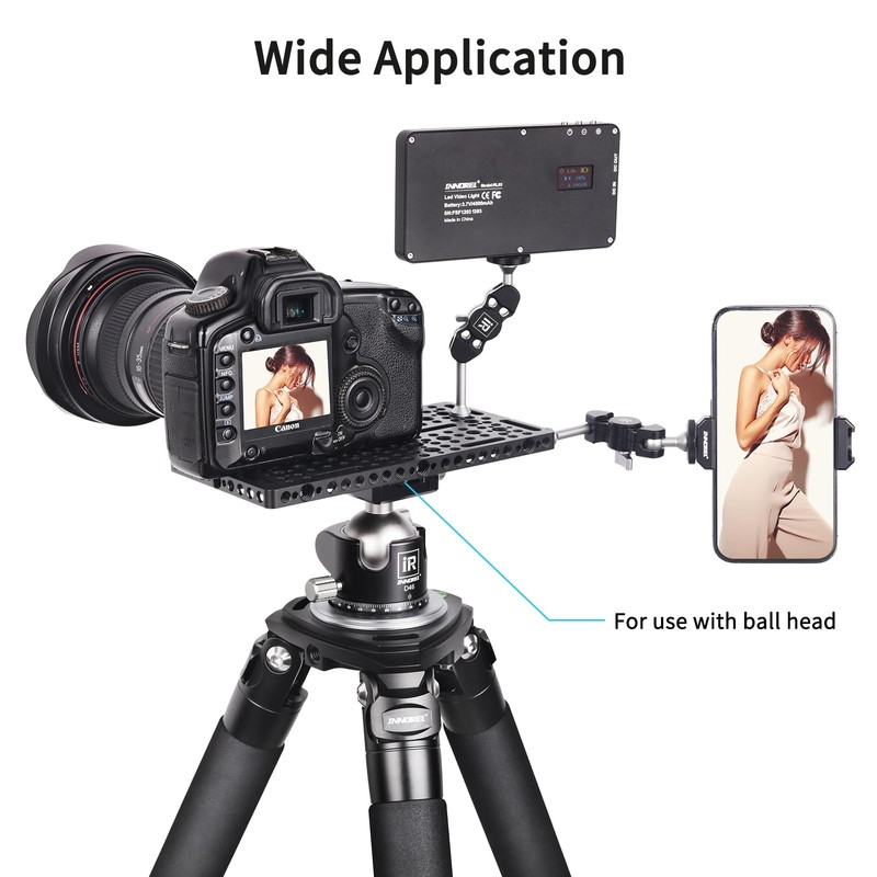 INNOREL Cheese Plate Multipurpose Camera Bracket DIY Tripod Accessory Universal