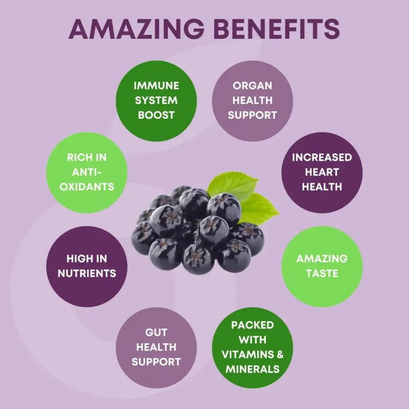 Gomitas Aronia Superberry para Apoyo Inmune y Antioxidante