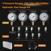 Hydraulic Pressure Test Kit with 4 Gauges 1300/3500/5500/9000psi, 10 Test