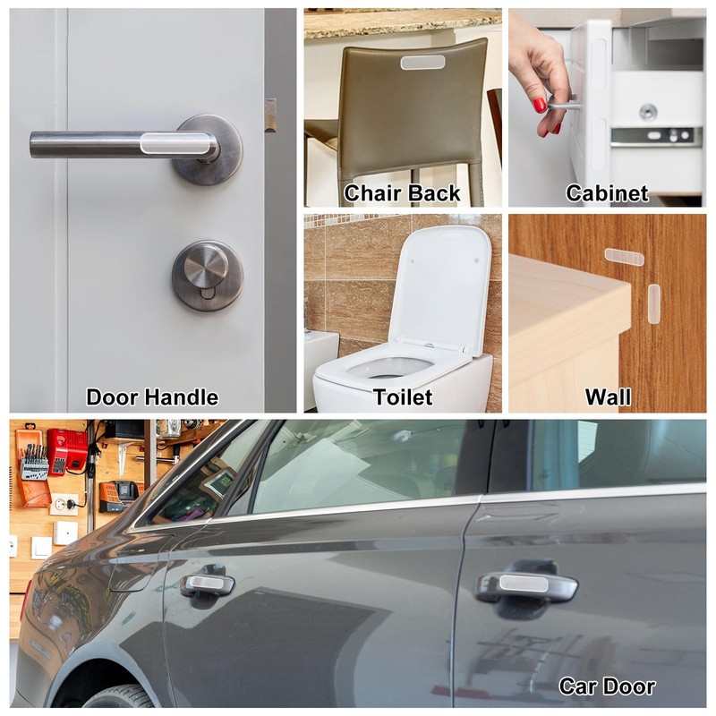 uxcell 30Pcs Cabinet Door Bumper, Quiet Clear Door Slam Stopper