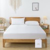 bienDo Single Size Bamboo Fitted Sheet, White, Natural Vegan Silk-Softer
