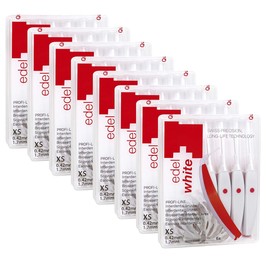 Edel + White 48 White Interdental Brushes 0.42 mm XS8 packs of 6.