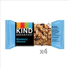KIND Breakfast Bars, Blueberry Almond, Gluten Free, 1.8oz, 24 Count