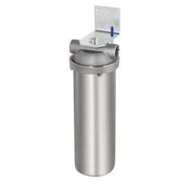 BOKKRALL (BUS-10-1NPT) 10 Inch 304 Stainless Steel Water Filter Housing for 9-3/4''-10'' Length, 2.5''-3'' OD Filter Cartridge, Double O-Rings Design, 1'' Inlet and Outlet Filter System for Household