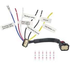 for Wrangler JL Tail Light Harness Adapter Pigtail Fit for 2019 2020 2021 2022 2023 Wrangler JL/JLU Unlimited Wire Adapter for Powering LED Whips Brake Lights Etc.