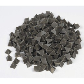 Raytech 41-141 Medium Cut Pyramids Plastic Media, 55 lbs/cu ft Density, 1/4" Size, Brown, 5lbs Weight