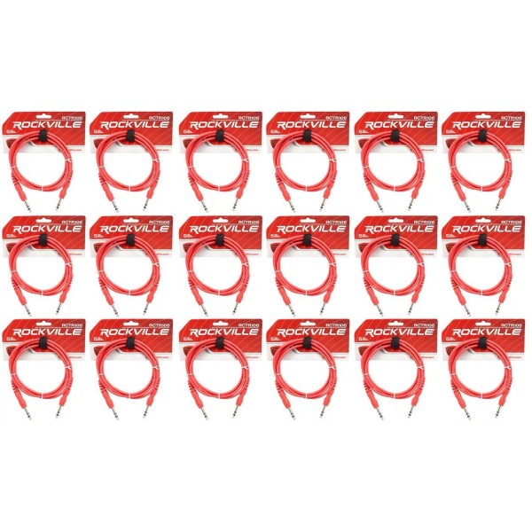 Universal 18 Rockville RCTR106R Red 6' 1/4'' TRS to 1/4''
