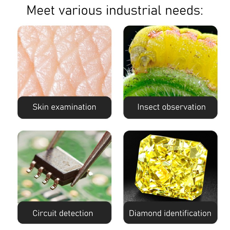 Digital Microscope 2MP 1600X Magnification Handheld USB Microscope Camera for