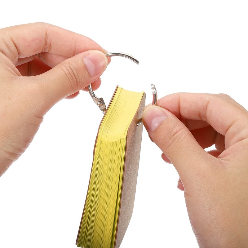 PATIKIL 3.5" x 2" Blank Flash Cards with Rings, 150