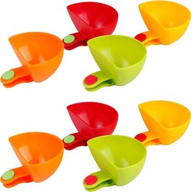Dipping Bowl and Plate Holder -8 Colored Plastic Discs and Service Set Suitable for Spicy Tomato Sauce Salt Vegetable Vinegar Tomato Sauce Slices - Clip Holder Cup Paper Seasoning Cup Dipping