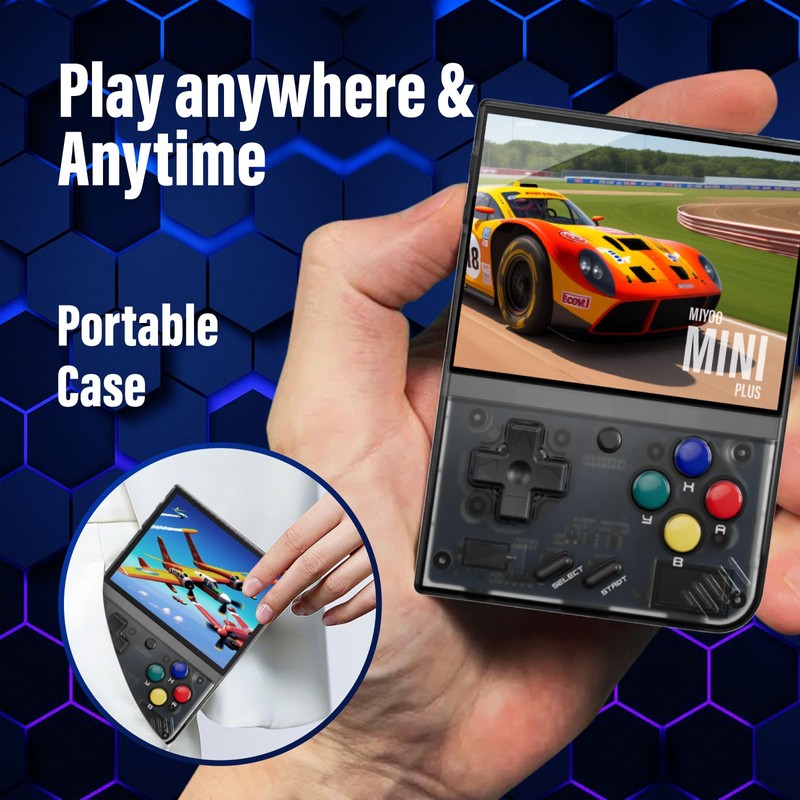 Miyoo Mini Plus, Retro Gaming Console with 64G Memory Card,