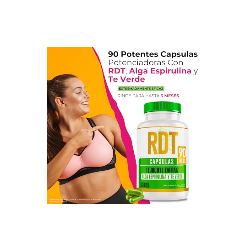 RDT Capsulas RDT Raiz + Espirulina + Te Verde (Extremadamente