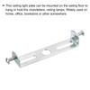 PATIKIL Ceiling Light Plate 90x18x16mm Lighting Fixture Mounting Bracket for