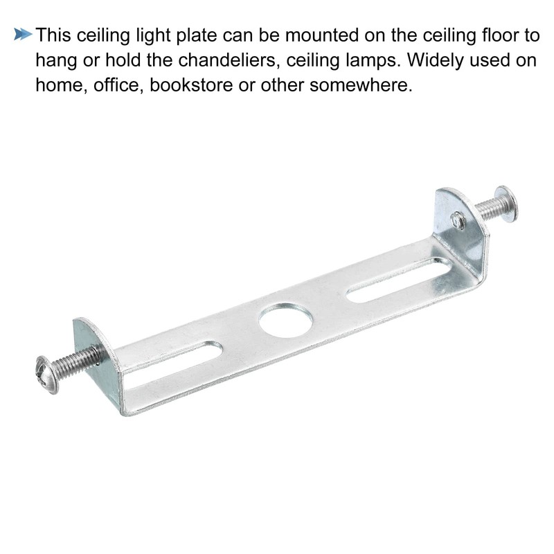 PATIKIL Ceiling Light Plate 90x18x16mm Lighting Fixture Mounting Bracket for