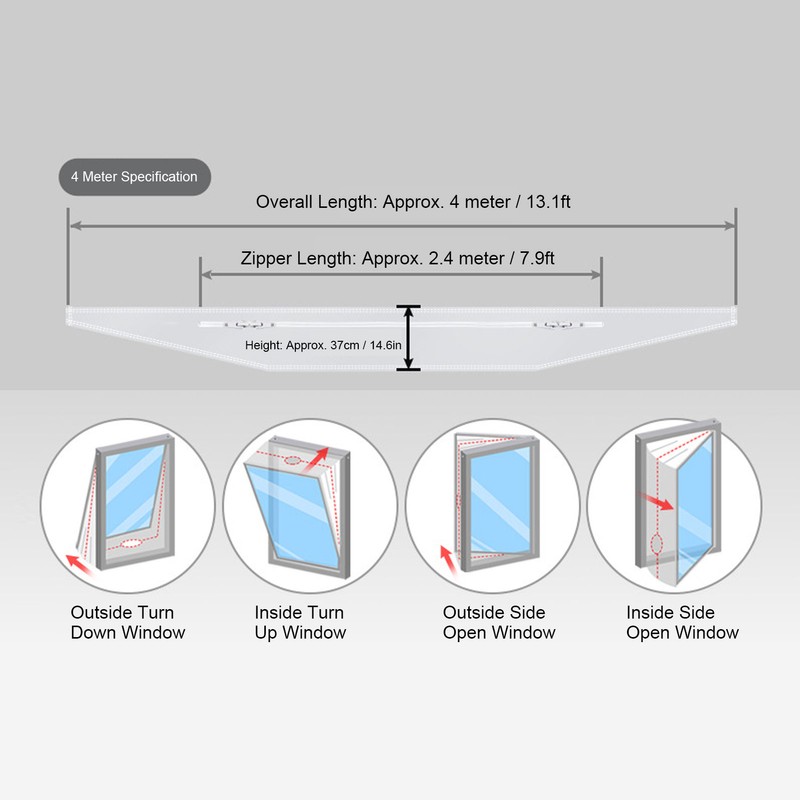 Portable Air Conditioner Window Sealing Cloth Universal AC Window Frame