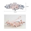 TseenYi Crystal Flower Hair Clip Gold Rhinestone Gemstone Hair Clip