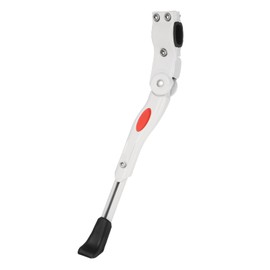 sourcing map Back Bike Kickstand Aluminium Adjustment Bicycle Single-Side Kick Stand Rear Mount Bikes Support Racks for 22-26 Inch Wheel, White