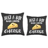 Just A Boy Who Loves Cheese Throw Pillow
