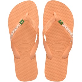 Havaianas for Women - Brazil Logo Flip Flops - Peach - 11/12