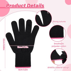 Fogcosy Professional Heat Glove - Heat Resistant Gloves for Hair Styling, Heat Protection Gloves Heat Blocking for Curling, Heat Proof Gloves Fits Left and Right Hands