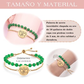 LParkin Te Quiero Abuela Pulseras Abuela Acero Inoxidable Pulsera Regalo Para la Mejor Abuela (Aquí bebe una SUPER ABUELA)