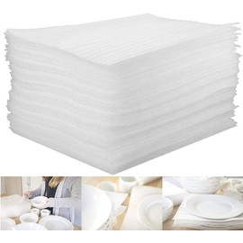 100 Pack Packing Foam Sheets for Moving Supplies 10"x10", Cushion Foam Wrap Sheets for Packing Dishes, Shipping, Glass, China, Plates, Furniture Legs and Fragile Items (10 * 10in)