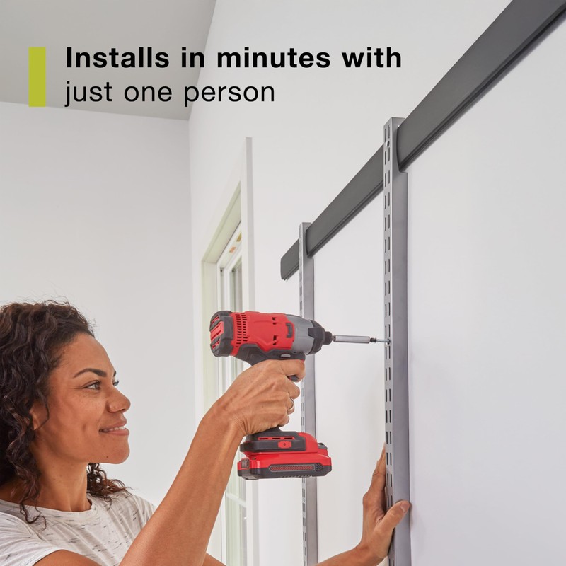 Rubbermaid Fasttrack Rail Storage 48"x16" 3-Shelf Kit, 350 lbs. Per