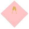 Weddingstar 3-Ply Gold Foil Cocktail Napkins Classic Pink - Champagne