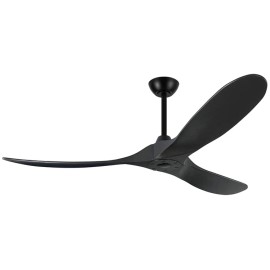 60" Grey Outdoor Ceiling Fan Without Light, 2 Downrods, Reversible DC Motor Ceiling Fan With Remote Control Quiet Energy Savingvoltage (v): 110-240, plug type: N/A, color: 60'' Black