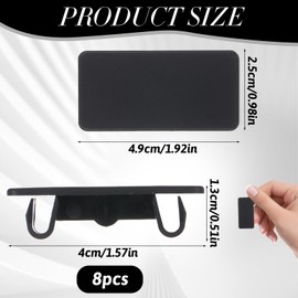 8pcs Rocker Switch Cover Black Rocker Switch Blank Snap-in Hole Plug Cover for Standard Switch Panel Hole