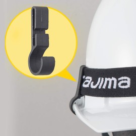 Tajima LE-ZC1 LED Helmet Clip, Black, Headband, 4 Pieces, 0.4 x 1.7 x 0.5 inches (10 x 43 x 12 mm)