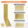 L Shelf Brackets 10 inch, Gold Heavy Duty Iron Shelf