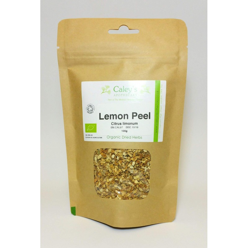 Organic Lemon Peel Dried Herb (Citrus limonum) (250g)