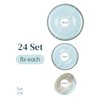 24 Piece Dinnerware Sets for 8 - Modern Style Stoneware