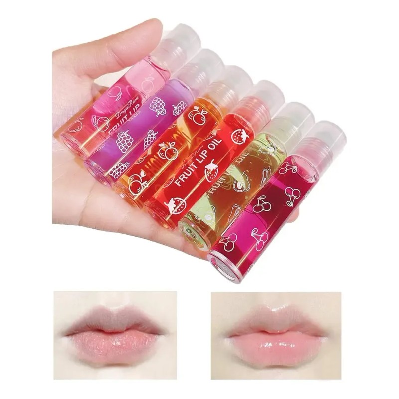 Set De 6 Aceites Para Labios Roll-on, Transparentes E Incolo