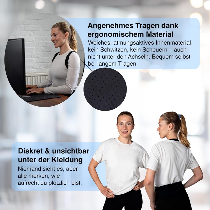 B-EASY Back Support Belt | Back Straightener | Posture Corrector