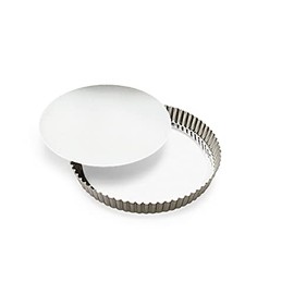 Paderno World Cuisine 4 Inch Fluted Tin Tart Mold with Removable Bottom
