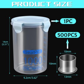 BAMTTOO Tattoo Ink Cups With Storage Box Ink Caps For Tattooing Permanent Makeup Tattoo Supplies Kit Disposable Pigment Caps (500pcs S+Box)