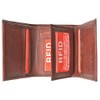 MARSHAL New RFID Blocking Men's Leather Trifold Wallet (Burgundy)