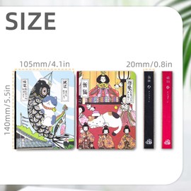 2 Stück Zusammensetzung Notebook, Notebook Schulsachen Tagebuch Notizbuch Japanische Cartoons Gedruckt Cover, A5 Lined Schreibbuch Handmalerei Cover Notizbuch Pad Autotyp Handgezeichnetes (Katze 2)