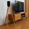HOOKMEMO Speaker Stand for Sonos Era 100,Black Walnut Material. (Black