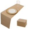 6 Pack Burlap Table Runners 12x72 Inch - Natural Jute