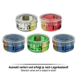 com-four® 12 x Tape Measure in Great Colours for Crafts, Dressmaking or for the Construction Site - Dimensions in cm and Inches - Centimetre for Measuring [Selection Varies] (Pack of 12 - Colourful)