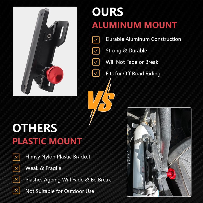 Quick Release Fire Extinguisher Mount Aluminum Adjustable Roll Bar Fire