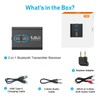 1Mii Bluetooth 5.3 Adapter Transmitter for TV Audio to 2