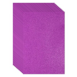 PATIKIL 2mm(1/10") Thick Adhesive Glitter Foam Sheet 16x24inch(40x60cm) Purple, EVA Shiny Foam Board for Craft, 6 Pcs