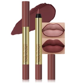 Hxssll Light Tan Matte Lip Liner Lipstick Pencil,Silky Finish Lip Crayon, Easy to Apply, Plump Lips, Long-Lasting Intense Colorwaterprooftransfer-Proof Finish Lip Stick 06#