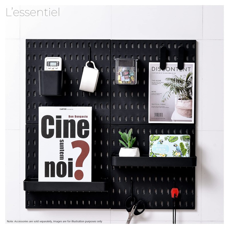L’Essentiel Pegboard Accessories (Black, 2pcs Clips)
