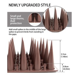 DY.2ten Bird Spikes, 11.8in Deterrent Spike, 10-Pack (9.8ft Total) Fence Spikes Bird for Outside to Keep Bird Squirrel Raccoon Pigeon Cat Away and Keep Birds from Building Nest, Easy to Install